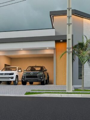 casa de esquina 3 quartos moderna