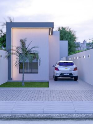 projeto fachada casa 2 quartos